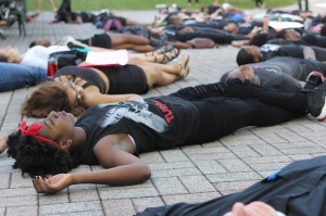 Students at the University of Miami joined demonstrators nationwide, staging a "die-in" Dec. 3.